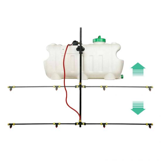 Adjustable height pump spray frame